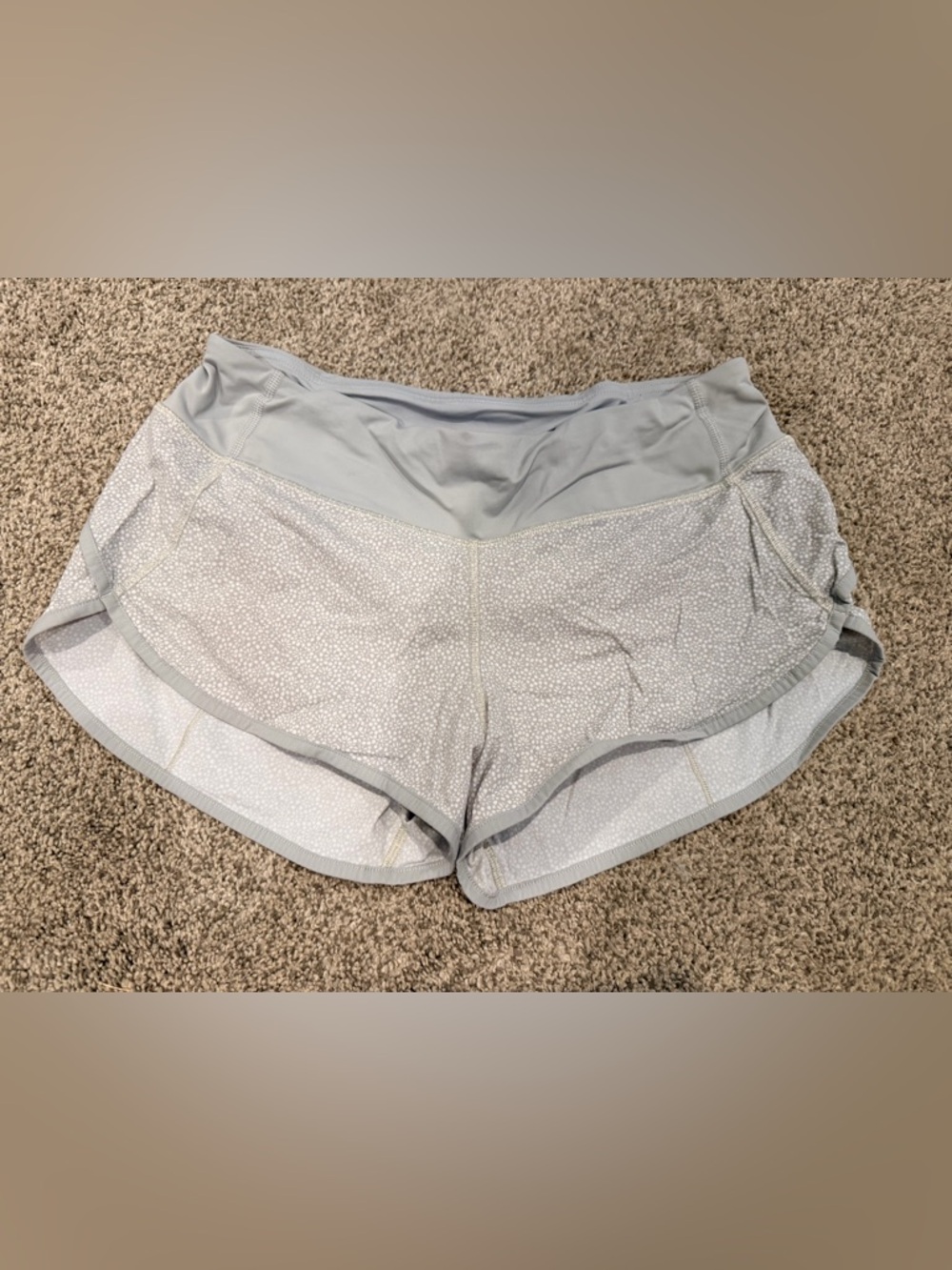 lululemon athletica Light Gray Patterned Athletic Shorts